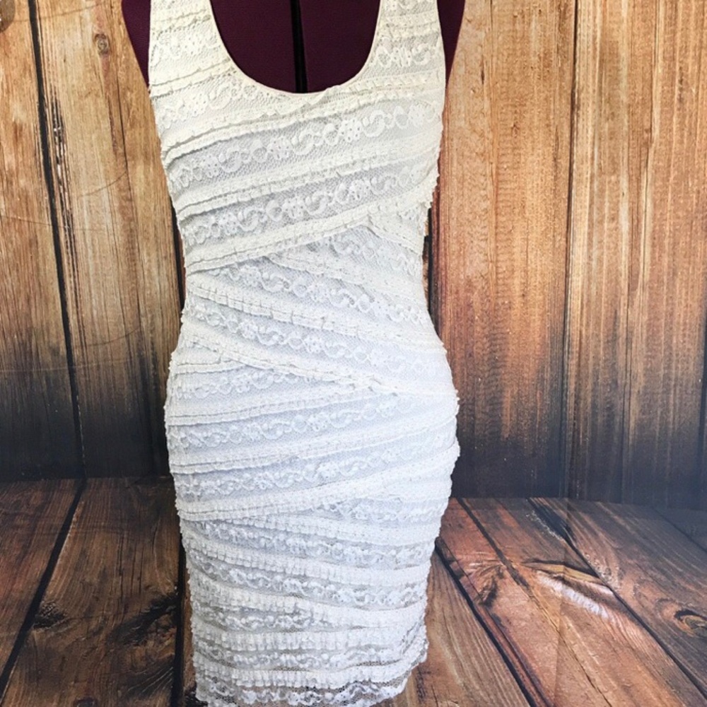 Max Studio Ivory Lace Dress